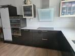 Hoekkeuken Hoogglans, composiet met Apparatuur, Huis en Inrichting, Keuken | Complete keukens, Ophalen, Gebruikt, Wit, Hoekkeuken
