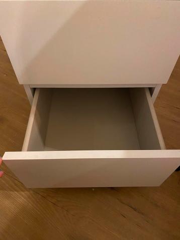 IKEA Malm nachtkastje 2 lades wit - afbeelding 3