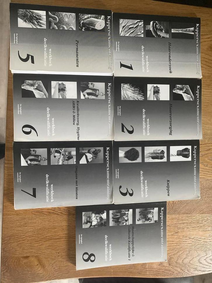 Kappersexamentraining Werkboeken - Complete Set, Boeken, Studieboeken en Cursussen, Zo goed als nieuw, MBO, Ophalen of Verzenden