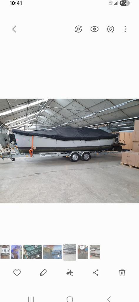Zeer complete goed varende hardingssloep 8 mtr, Watersport en Boten, Sloepen, Gebruikt, 6 meter of meer, Binnenboordmotor, Diesel