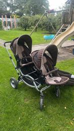 Kinderwagen tweeling, Ophalen, Zo goed als nieuw, Combiwagen, Verstelbare duwstang