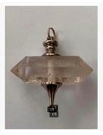 Bergkristal pendel dubbeleinder edelsteen 4 x 4,5 cm, Nieuw, Ophalen of Verzenden