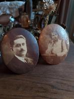 2 mooie oude ovale Franse portret foto lijstjes, Ophalen of Verzenden