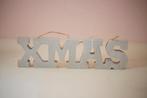 Twee houten letters XMAS, Ophalen, Zo goed als nieuw