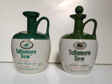  x2 Tullamore Dew Whisky Karaf  Keramisch Kan Ierse kruiken beschikbaar voor biedingen