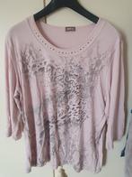 Zacht roze shirt Gelco met print op voorpand maat 48, Gelco, Roze, Gedragen, Shirt of Top
