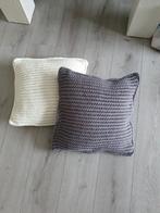 Handgemaakt kussen 45x45, Ophalen of Verzenden, Nieuw, Grijs, Vierkant