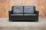 ZGAN grijze leren Leolux Paian design bank zit verstelbaar, Leolux, Design, 150 tot 200 cm, Tweepersoons