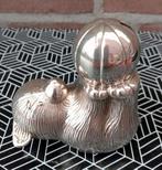 Verzilverde beer spaarpot, Verzamelen, Spaarpotten, Ophalen, Zo goed als nieuw, Dier