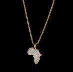 goudkleurige Afrika ketting nieuw, Verzenden, Nieuw, Goud, Overige materialen