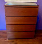 IKEA Malm ladekast met 4 lades en glazen bovenplaat, Ophalen, Overige materialen, 50 tot 100 cm, Zo goed als nieuw