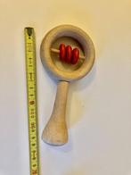 Vintage Zweedse houten baby rammelaar, Ophalen of Verzenden, Gebruikt, Kraamcadeau