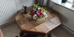 Gratis 8-hoekige salontafel, Huis en Inrichting, Tafels | Salontafels, Ophalen, Gebruikt, Eikenhout, Overige vormen