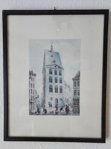 15 ingelijste litho's van Maastricht - Alexander Schaepkens beschikbaar voor biedingen