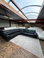 Design zwart leren hoekbank bank bankstel Natuzzi Z.G.A.N., Huis en Inrichting, Fauteuils, 2871SK, Mariansoliak8@gmail.com, Ophalen of Verzenden