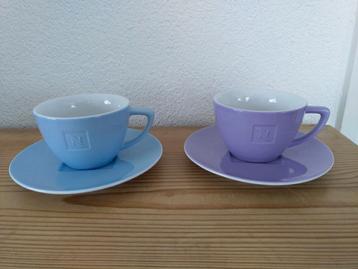 Nespresso Cappuccino Kop en Schotel - Lila & Blauw beschikbaar voor biedingen