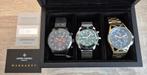 Nieuw in doos The 3 limited edition box Alpha Sierra Horloge, Overige merken, Staal, Staal, Polshorloge