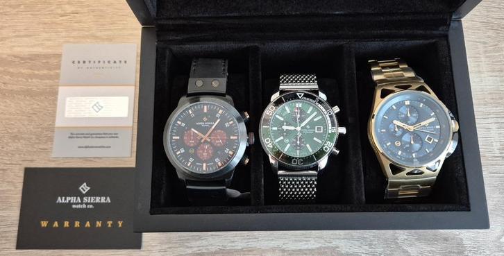 Nieuw in doos The 3 limited edition box Alpha Sierra Horloge, Sieraden, Tassen en Uiterlijk, Horloges | Heren, Nieuw, Polshorloge