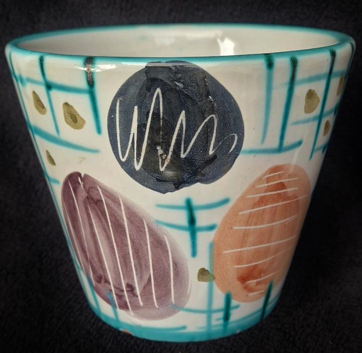 Prachtige Vintage fifties- sixties bloempot Italy BITOSSI??, Antiek en Kunst, Antiek | Keramiek en Aardewerk, Ophalen of Verzenden