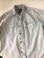 WE spijker overhemd, slim fit, maat S, Blauw, Halswijdte 38 (S) of kleiner, Ophalen of Verzenden, Zo goed als nieuw