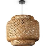 Moderne hanglamp van rotan – natuurlijke stijl, Ophalen of Verzenden, Zo goed als nieuw, Minder dan 50 cm