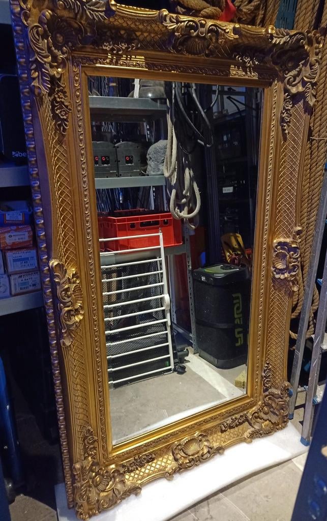 Mooie grote barok facet geslepen sierspiegel spiegel, Antiek en Kunst, Antiek | Spiegels, Rechthoekig, Ophalen