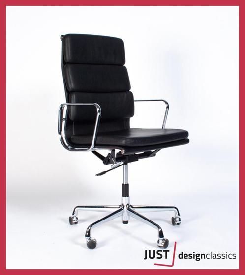 Eames Vitra ea 219 Zwart Leder Chroom, Huis en Inrichting, Bureaus, Zo goed als nieuw