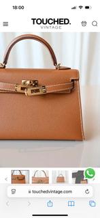 Hermes Mini kelly gold sellier gold hardware origineel, Ophalen, Nieuw, Handtas