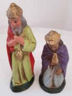 Vintage twee koningen kerststal  papier maché 11 cm, Diversen, Kerst, Ophalen of Verzenden, Gebruikt