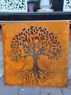 Cortenstalen levensboom 2mm metalen wanddecoratie, Tuin en Terras, Tuinwanddecoratie, Ophalen of Verzenden, Nieuw