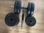 Halterset, Sport en Fitness, Fitnessmaterialen, Ophalen, Zo goed als nieuw, Halterset