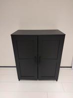 BRIMNES Kast met deuren - zwart 78x95 cm, Huis en Inrichting, Kasten | Ladekasten, Ophalen, 50 tot 100 cm, Zo goed als nieuw, 3 of 4 laden