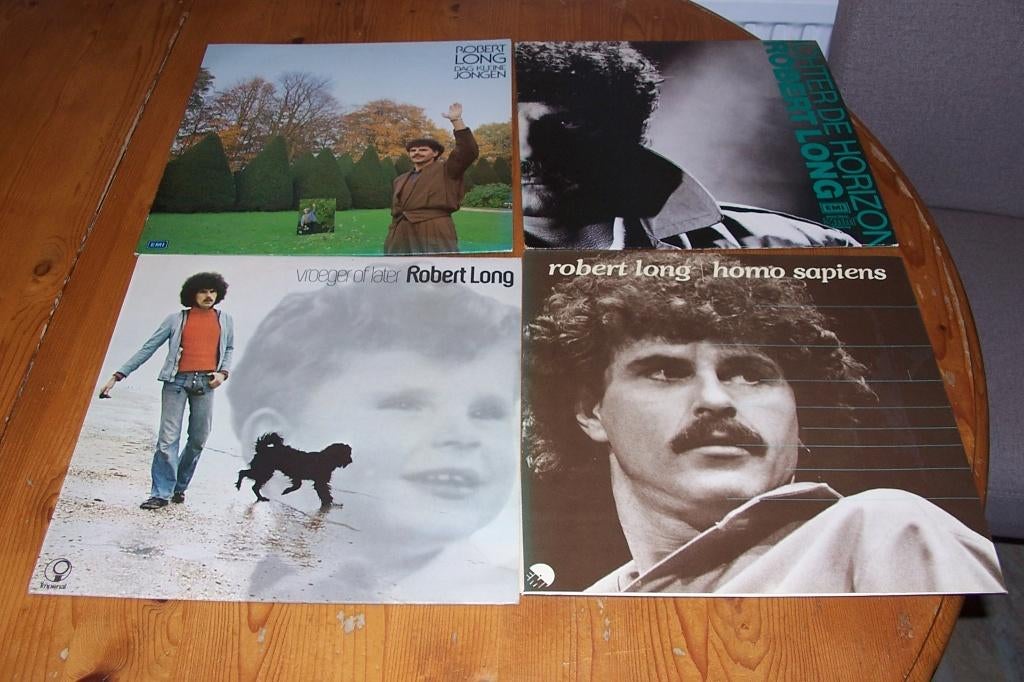 ROBERT LONG 5 LP'S  +1 BOX MET 3 LP'S, Ophalen of Verzenden, Gebruikt, 12 inch, Levenslied of Smartlap