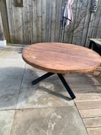 Ronde eettafel mangohout, Huis en Inrichting, Tafels | Eettafels, Ophalen, 100 tot 150 cm, Rond, Zo goed als nieuw