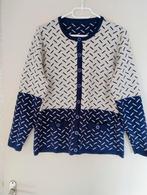 Micha blauw/ecru vest, Ophalen of Verzenden, Zo goed als nieuw, Maat 46/48 (XL) of groter, Blauw