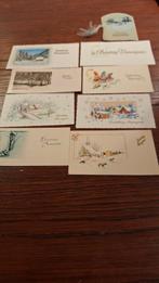 oude nieuwjaars kaartjes jaren 60 70 klein formaat 9 stuks, Verzamelen, Ophalen of Verzenden
