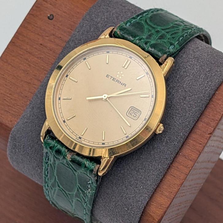 Eterna 33.3mm Classic herenhorloge verguld G10 quartz, Sieraden, Tassen en Uiterlijk, Horloges | Kinderen, Zo goed als nieuw