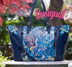 GAVE DESIGUAL tas ZGAN met leuke opdruk!!, Ophalen of Verzenden, Zo goed als nieuw, Blauw, Schoudertasje