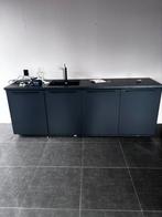 Zwart mat keuken keukenblok recht uit showroom, Ophalen, Zo goed als nieuw, Zwart, Enkelwandige keuken