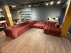 Modulaire Fluwelen Hoekbank – Dieprode kleur - normaal €5995, Ophalen, Gebruikt, Stof