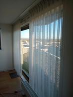 Witte doorzichtige gordijnen met railsysteem, Huis en Inrichting, Ophalen, Gebruikt, 100 tot 150 cm, 200 cm of meer