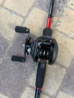 Teben reel met Spro hengel, Watersport en Boten, Ophalen, Gebruikt, Werphengel