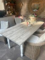 Tuintafel steigerhout wit, Ophalen, Zo goed als nieuw, Steigerhout