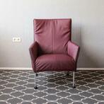 4 Zeer fraaie Montis Charly fauteuils - Bordeaux rood leder, Huis en Inrichting, Fauteuils, Ophalen of Verzenden, Zo goed als nieuw