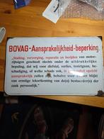 Bovag, vintage, emaille, garage, Verzamelen, Ophalen of Verzenden, Gebruikt, Reclamebord
