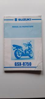 Instructieboekje Suzuki GSX-R 750 bwjr. 2000, Suzuki