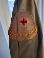 Vintage Nederlandse legerjas met embleem, Ophalen of Verzenden, Landmacht, Nederland, Kleding of Schoenen