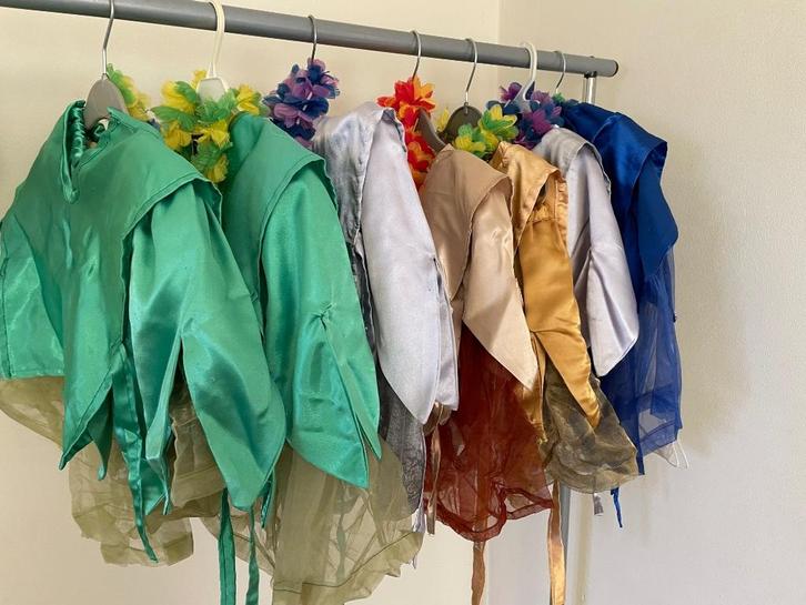 Elfjes verkleedspullen, rokjes/hesjes/vleugeltjes, samen, Kinderen en Baby's, Carnavalskleding en Verkleedspullen, Gebruikt, Meisje