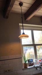 3x Vintage Frantzen hanglamp glas/koper, Huis en Inrichting, Gebruikt, Ophalen, 75 cm of meer, Glas