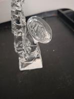 Vintage Kristallen Trompet - 20x5cm, Gebruikt, Wit, Ophalen of Verzenden, Glas